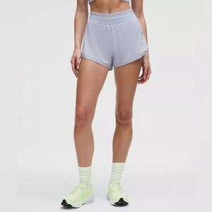 Lululemon Track That High-Rise Swift Lined Running Short 4” Serene Blue Size 4